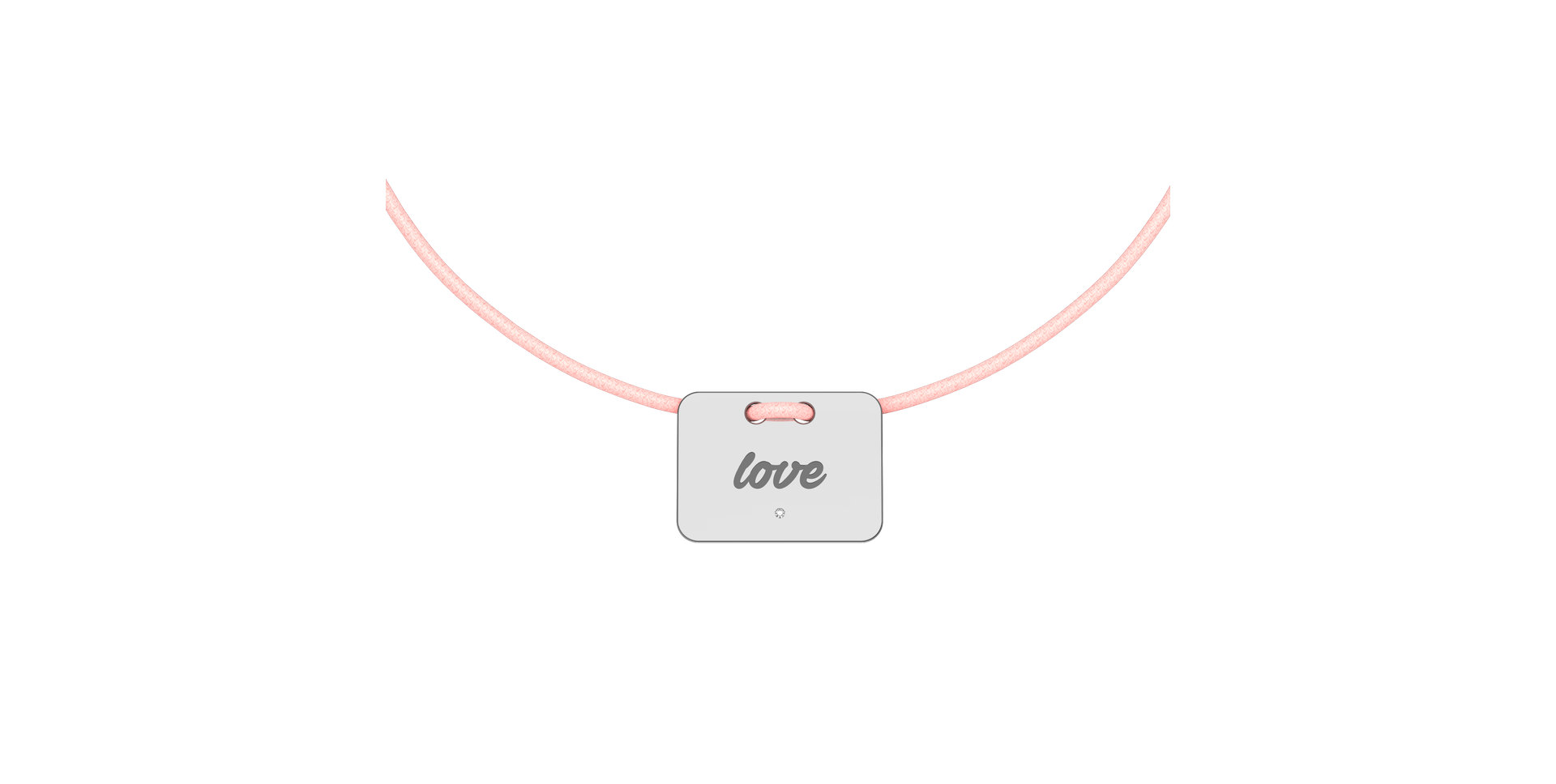 Diamantový náramek se šňůrkou Military Stamp Love