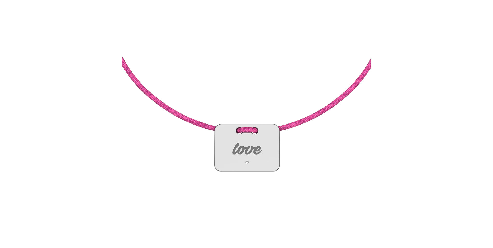 Diamantový náramek se šňůrkou Military Stamp Love