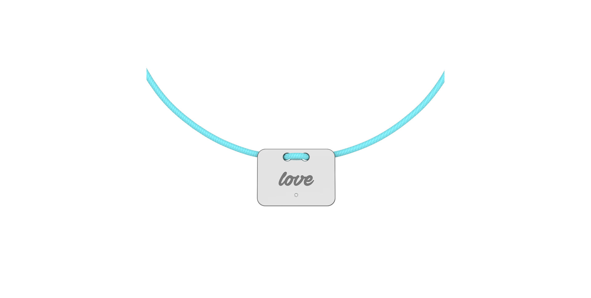 Diamantový náramek se šňůrkou Military Stamp Love