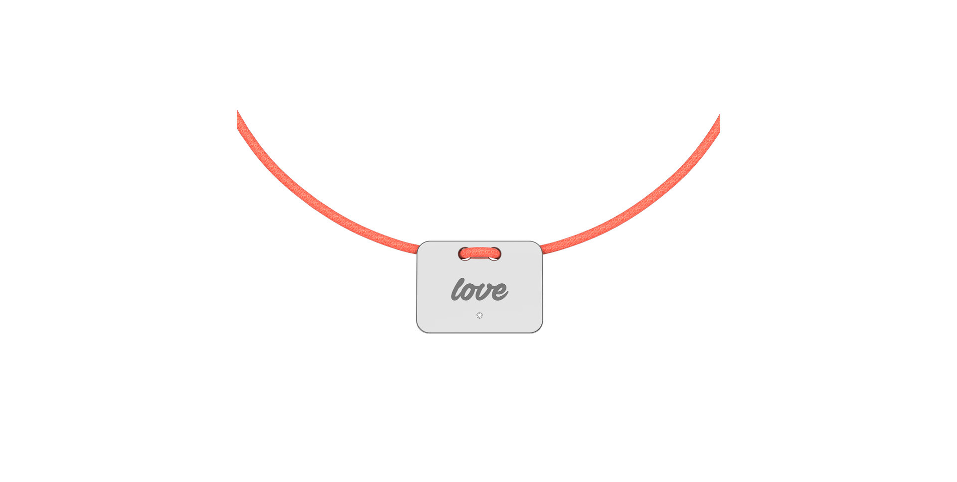 Diamantový náramek se šňůrkou Military Stamp Love