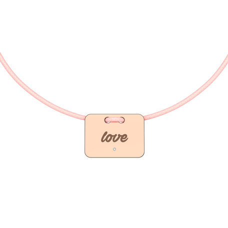 Diamantový náramek se šňůrkou Military Stamp Love