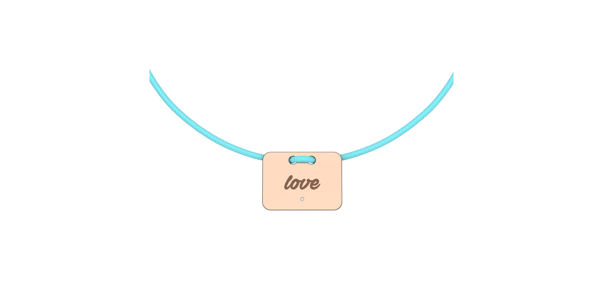 Diamantový náramek se šňůrkou Military Stamp Love