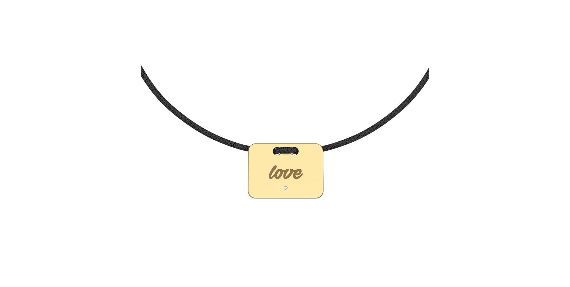 Diamantový náramek se šňůrkou Military Stamp Love