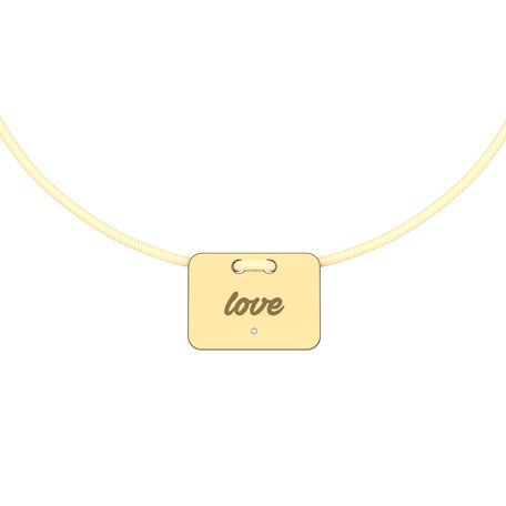 Diamantový náramek se šňůrkou Military Stamp Love