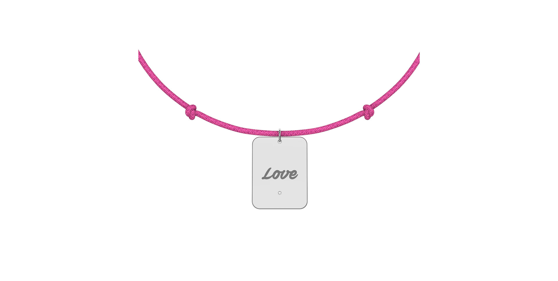 Diamantový náramek se šňůrkou Stamp Love