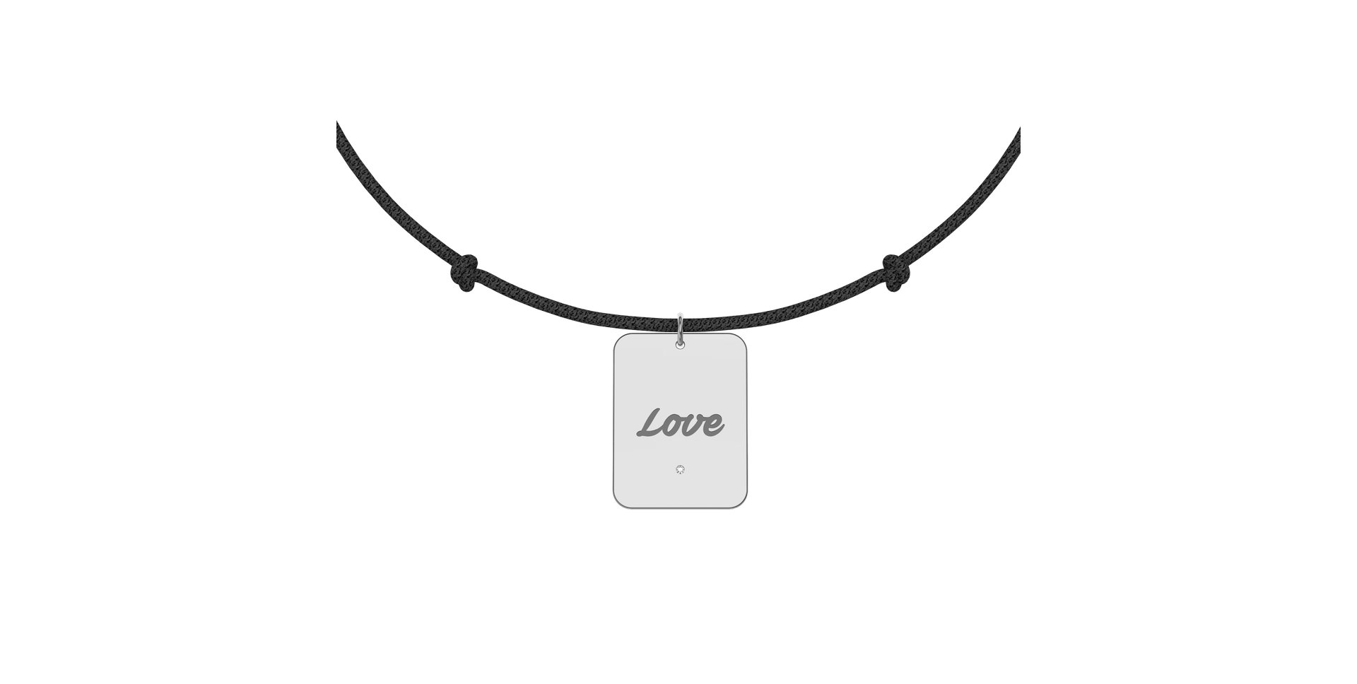 Diamantový náramek se šňůrkou Stamp Love