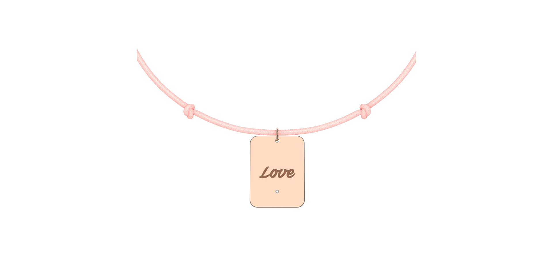 Diamantový náramek se šňůrkou Stamp Love