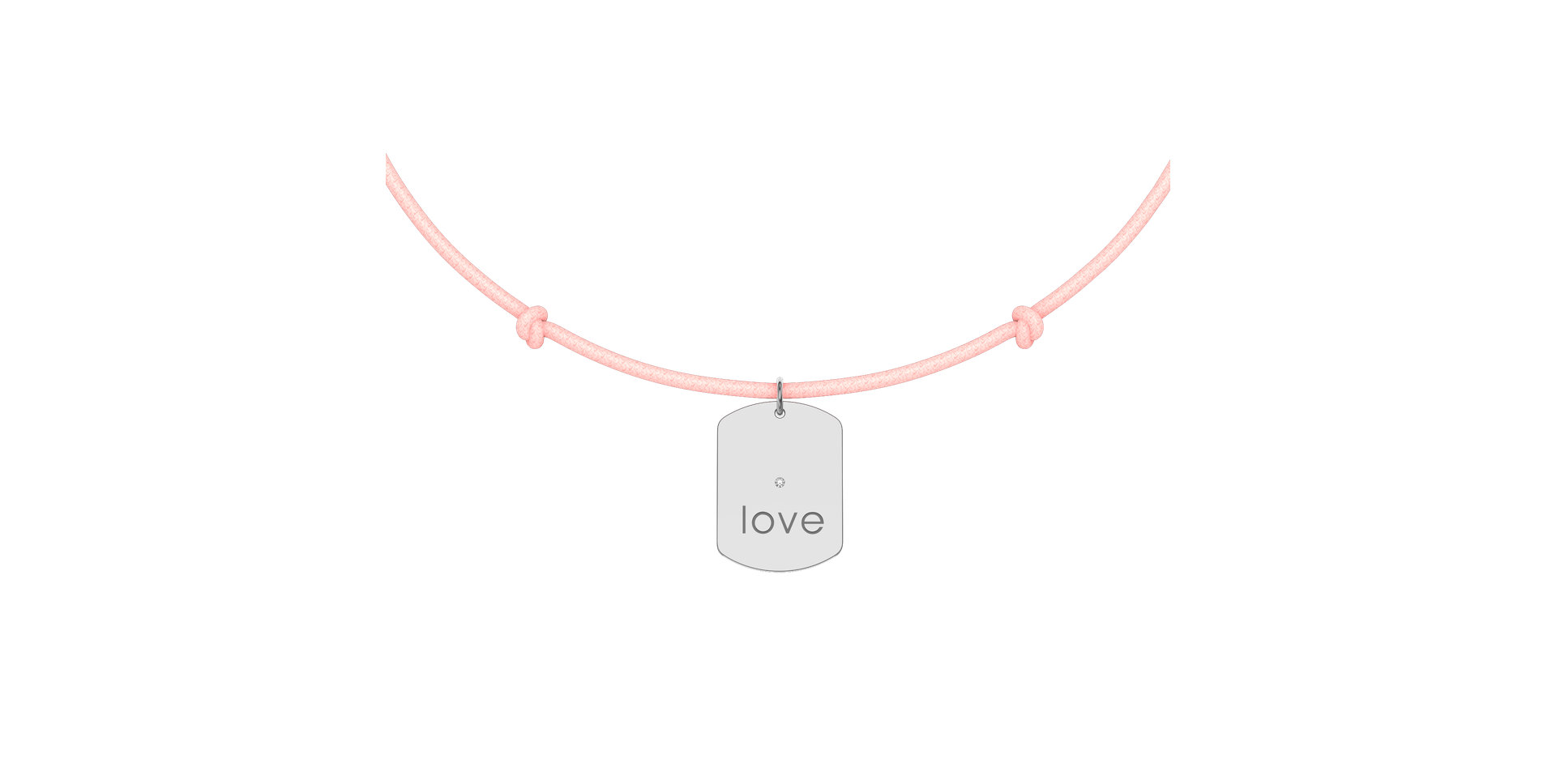 Diamantový náramek se šňůrkou Military Stamp