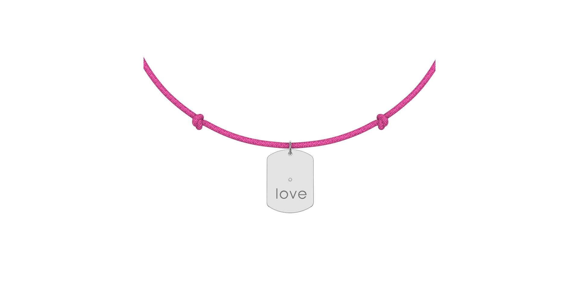 Diamantový náramek se šňůrkou Military Stamp