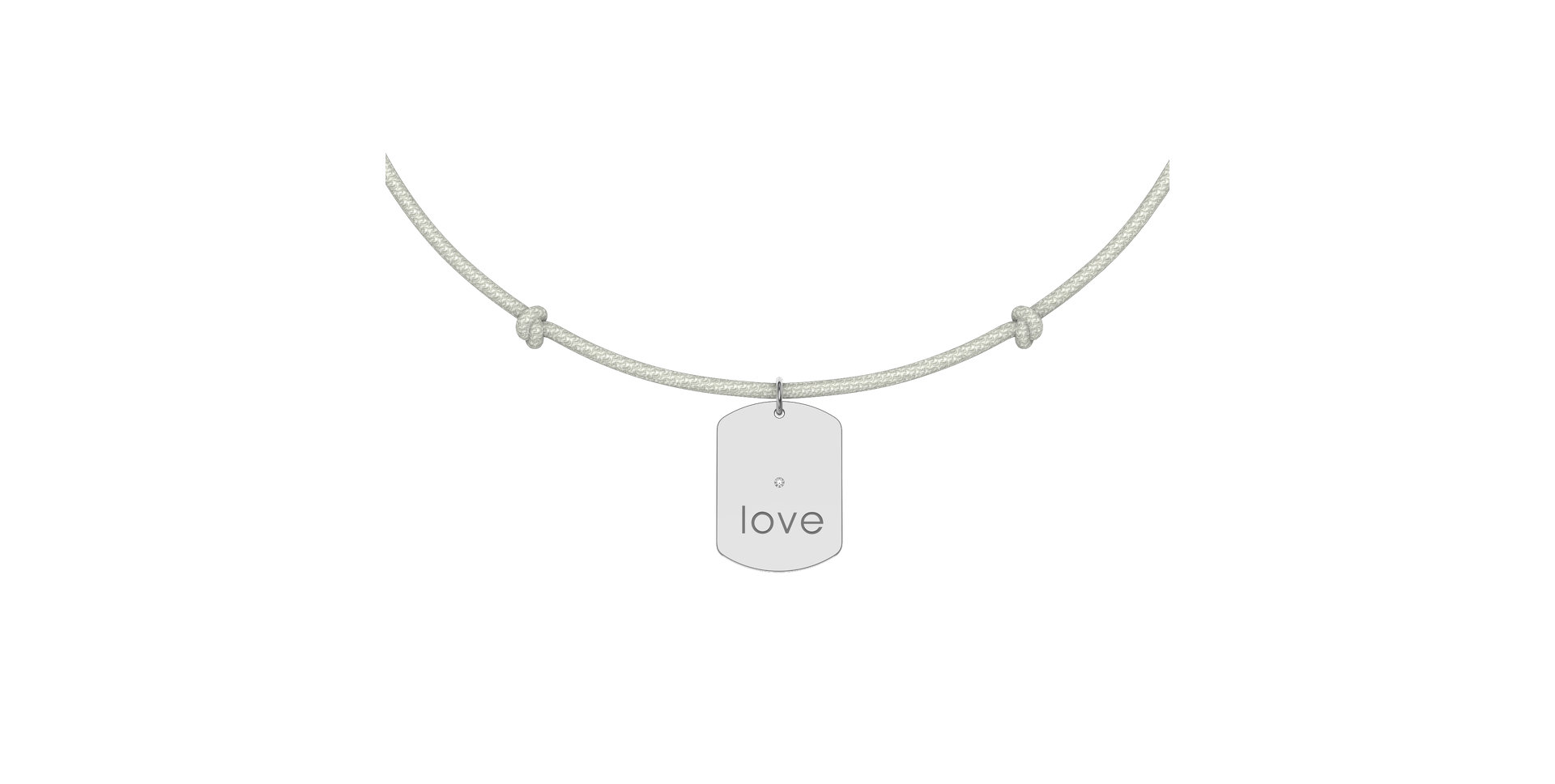 Diamantový náramek se šňůrkou Military Stamp