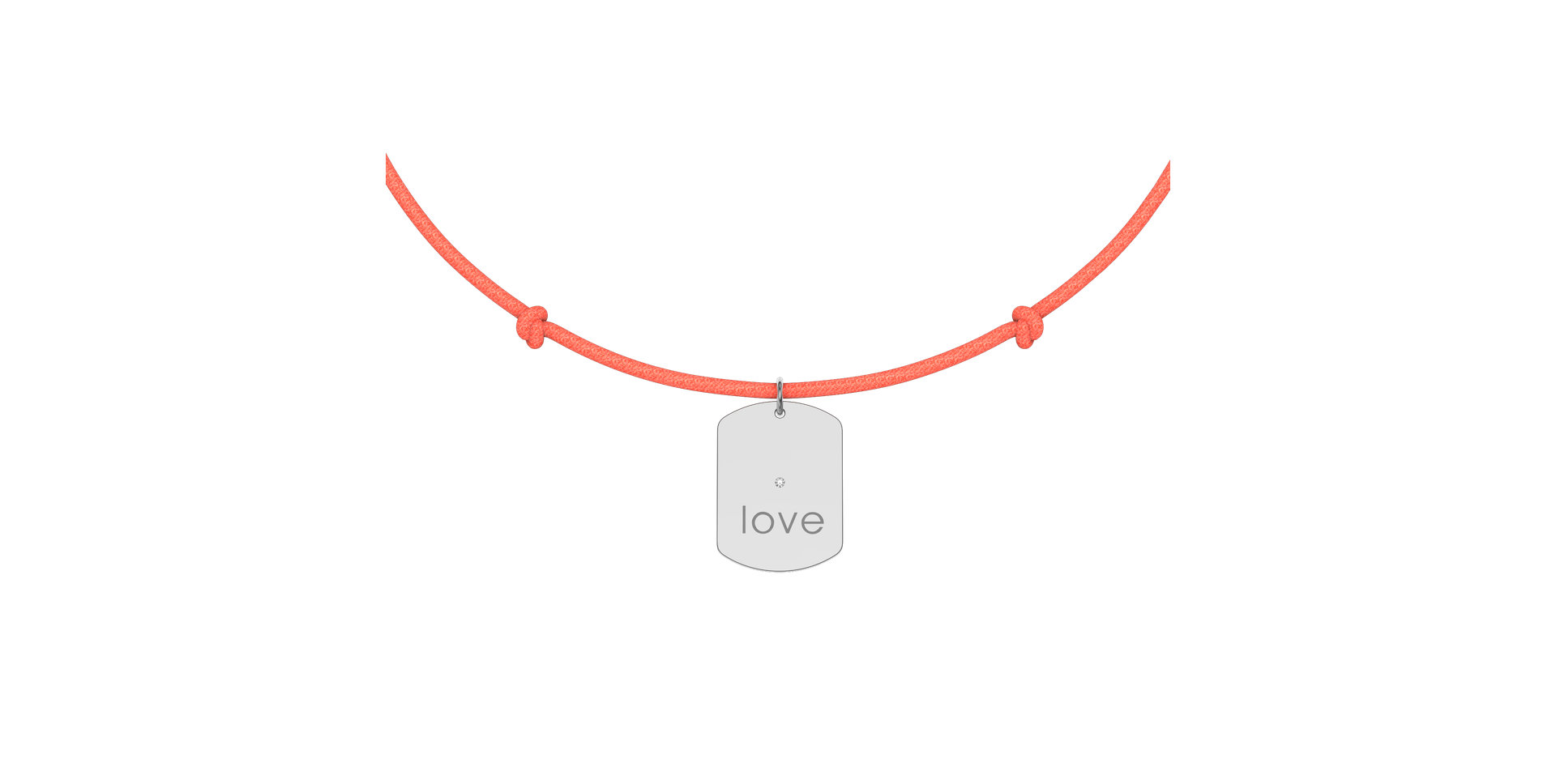 Diamantový náramek se šňůrkou Military Stamp