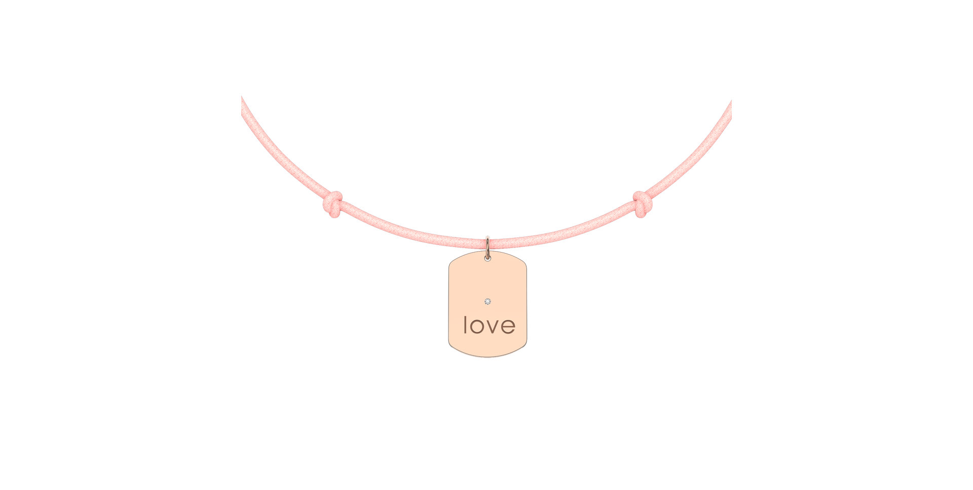 Diamantový náramek se šňůrkou Military Stamp