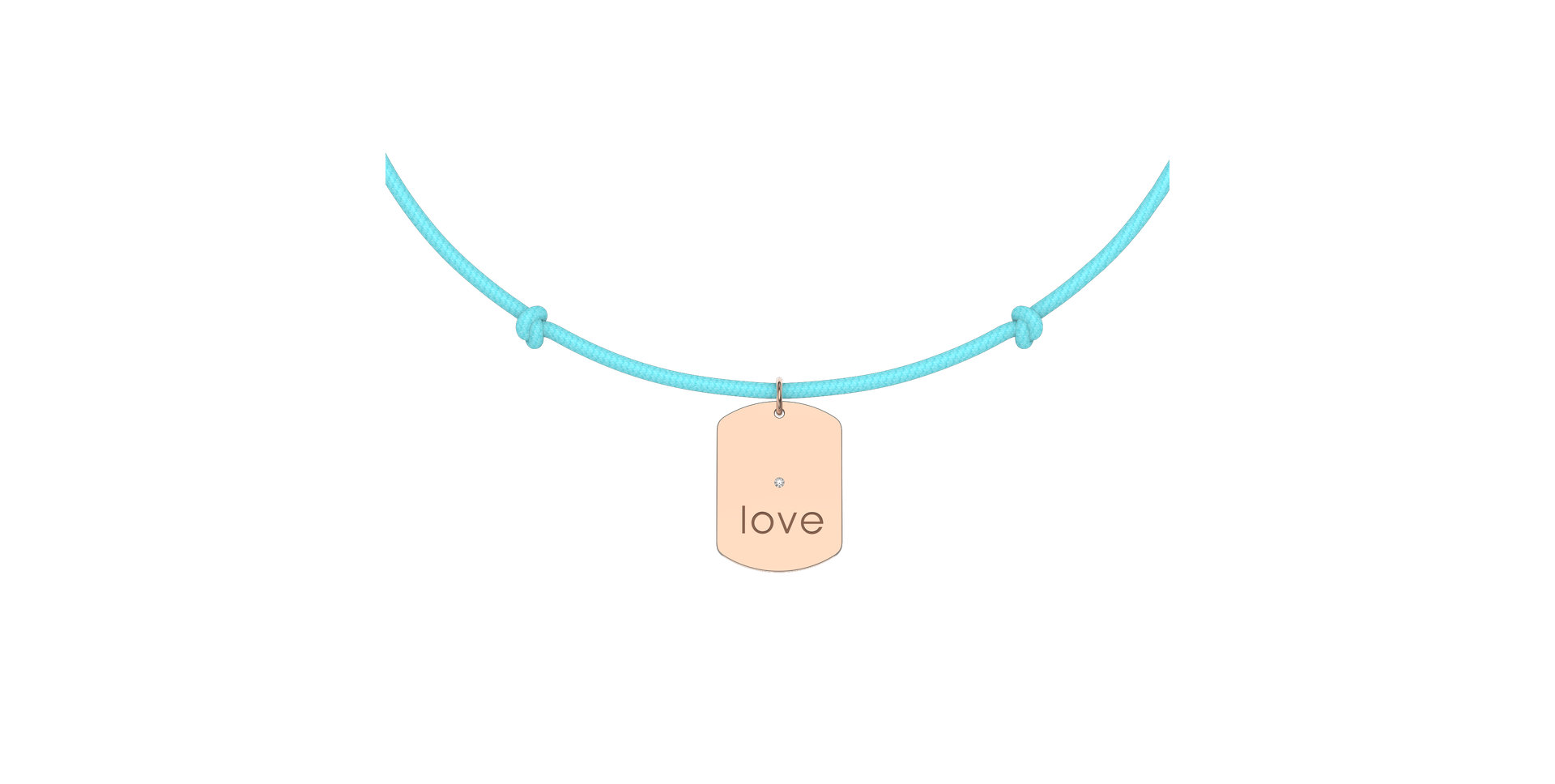 Diamantový náramek se šňůrkou Military Stamp