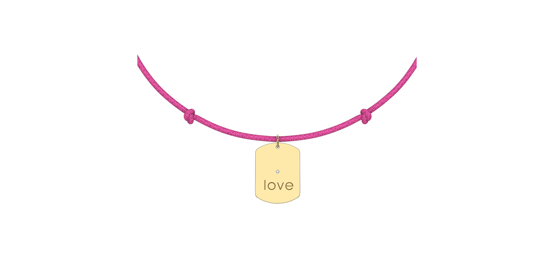 Diamantový náramek se šňůrkou Military Stamp