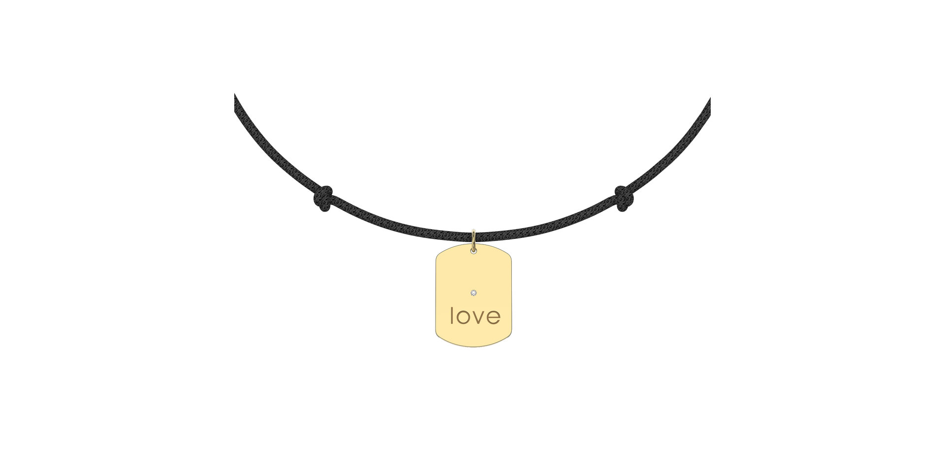 Diamantový náramek se šňůrkou Military Stamp