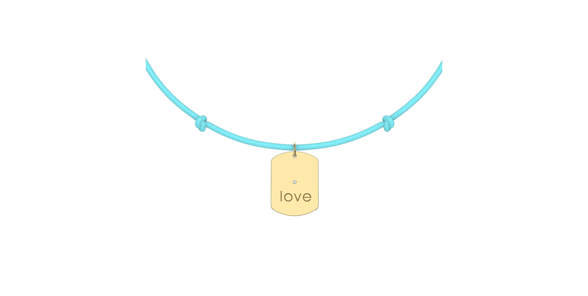 Diamantový náramek se šňůrkou Military Stamp