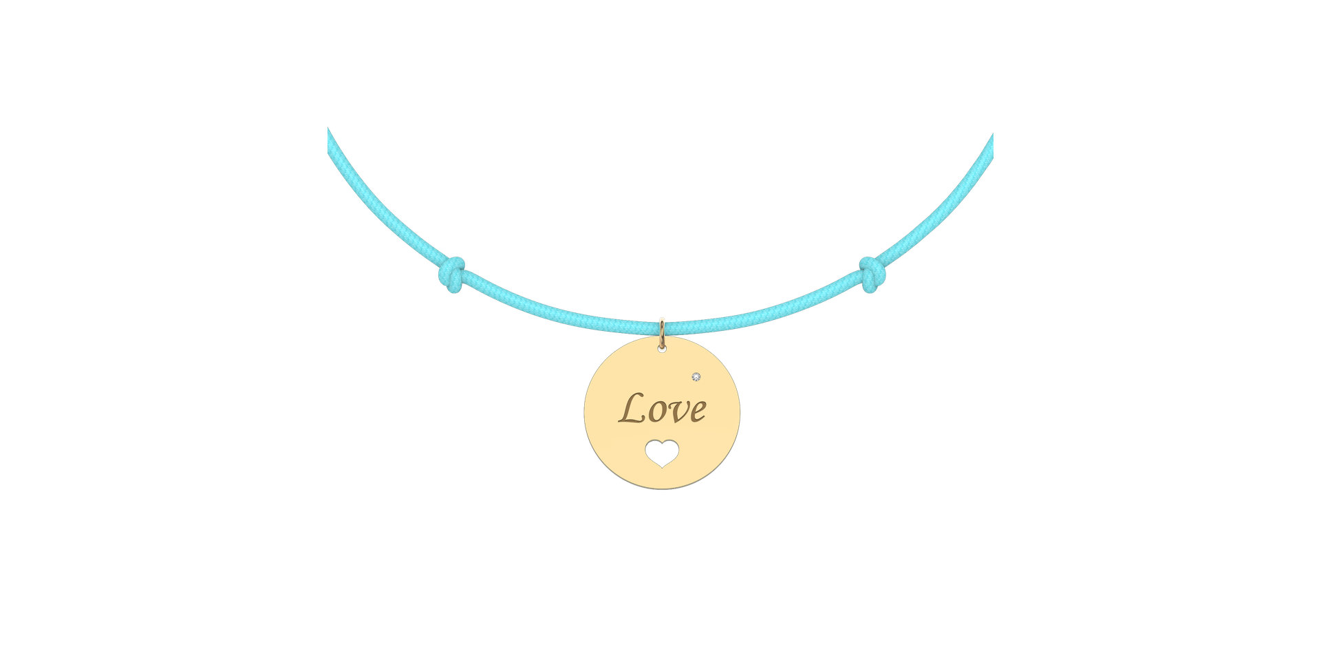 Diamantový náramek se šňůrkou Love Magical