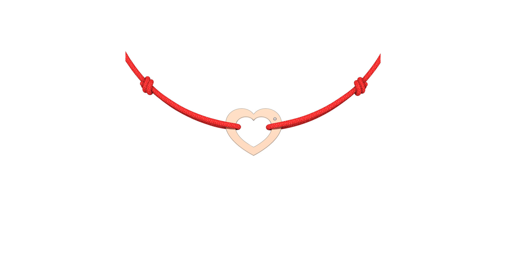 Diamantový náramek se šňůrkou Love