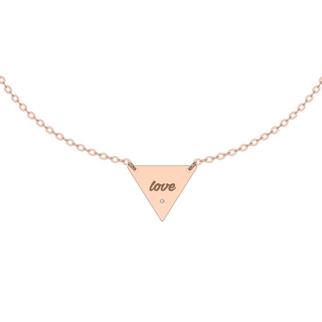 Náramek s diamantem Triangle Love