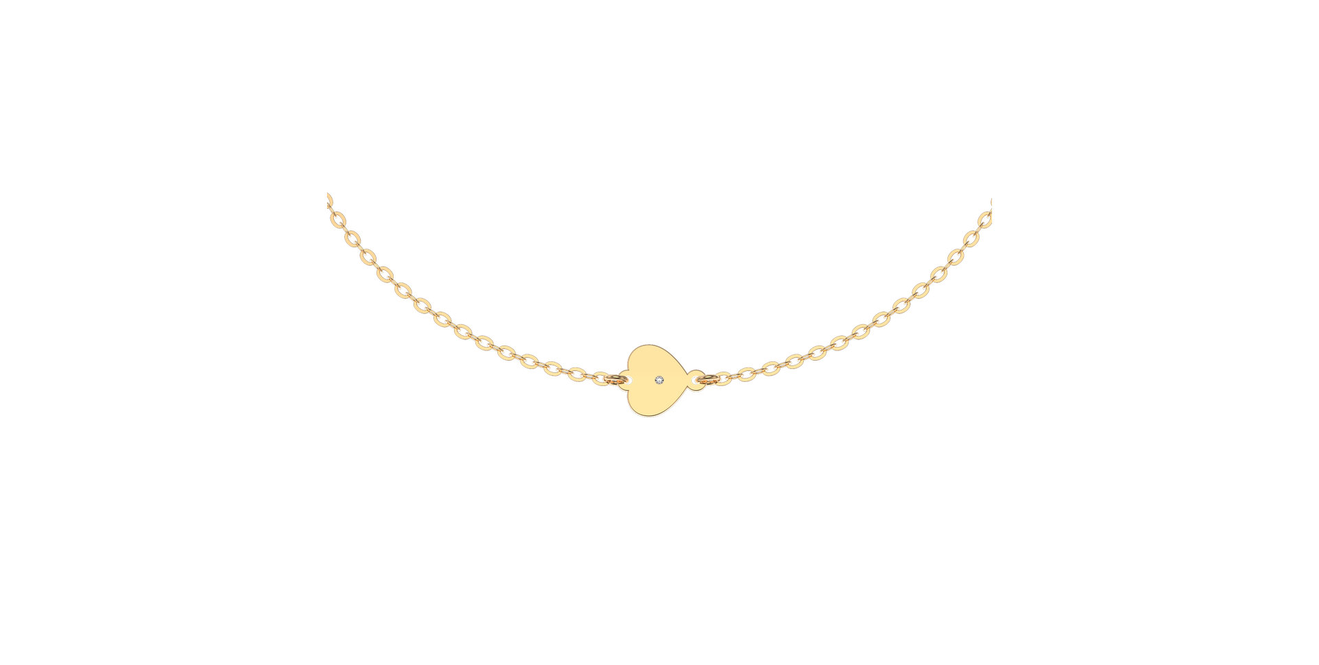 Náramek s diamantem Diamond Heart