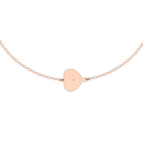 Náramek s diamantem Diamond Heart