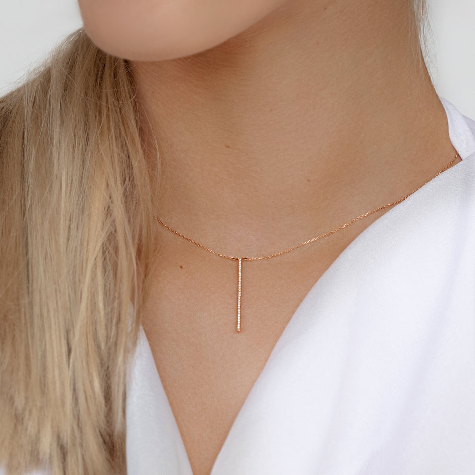 Náhrdelník s diamanty Essential Dash