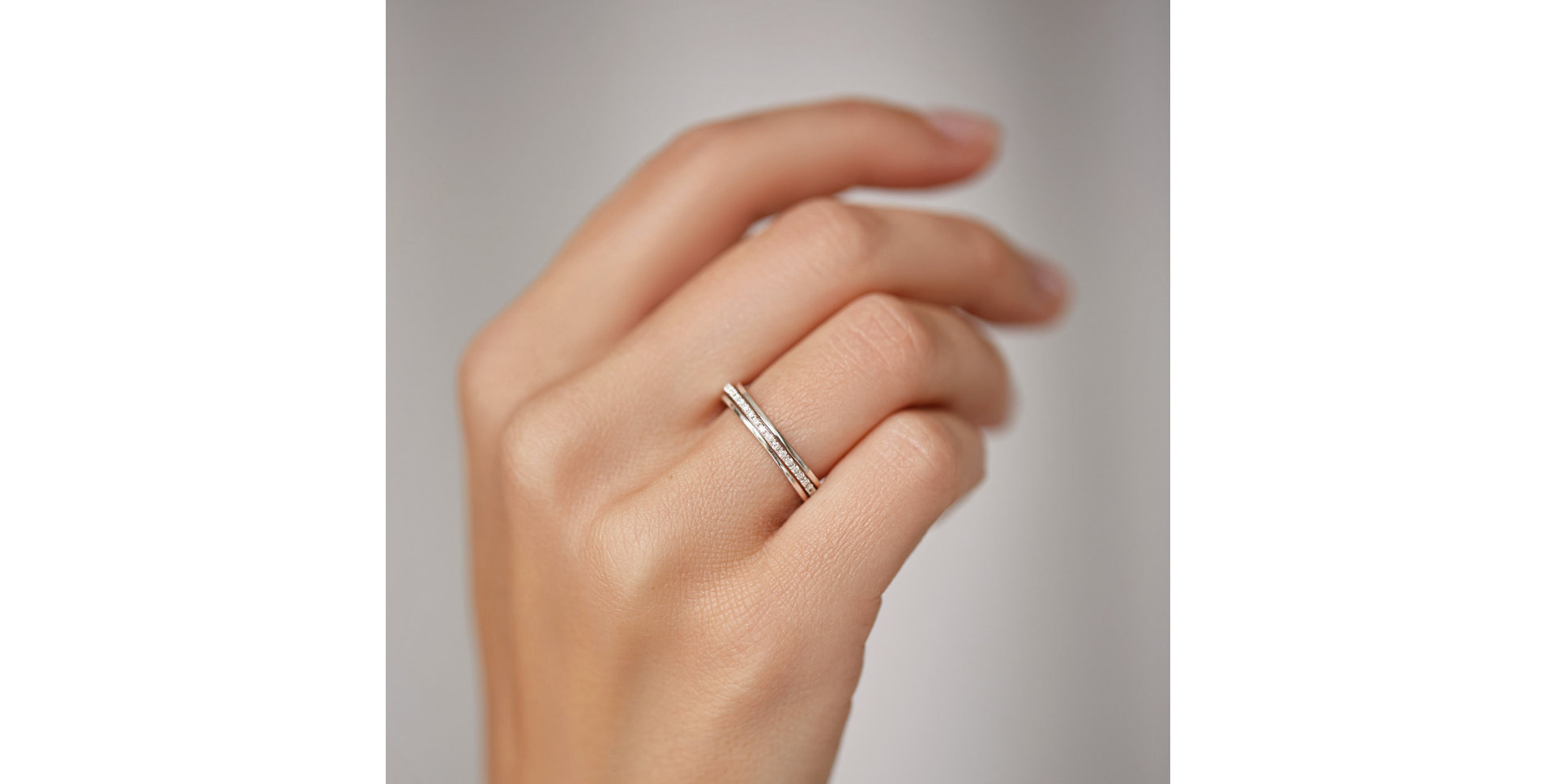 Prsten s černými diamanty Breathtaking Line