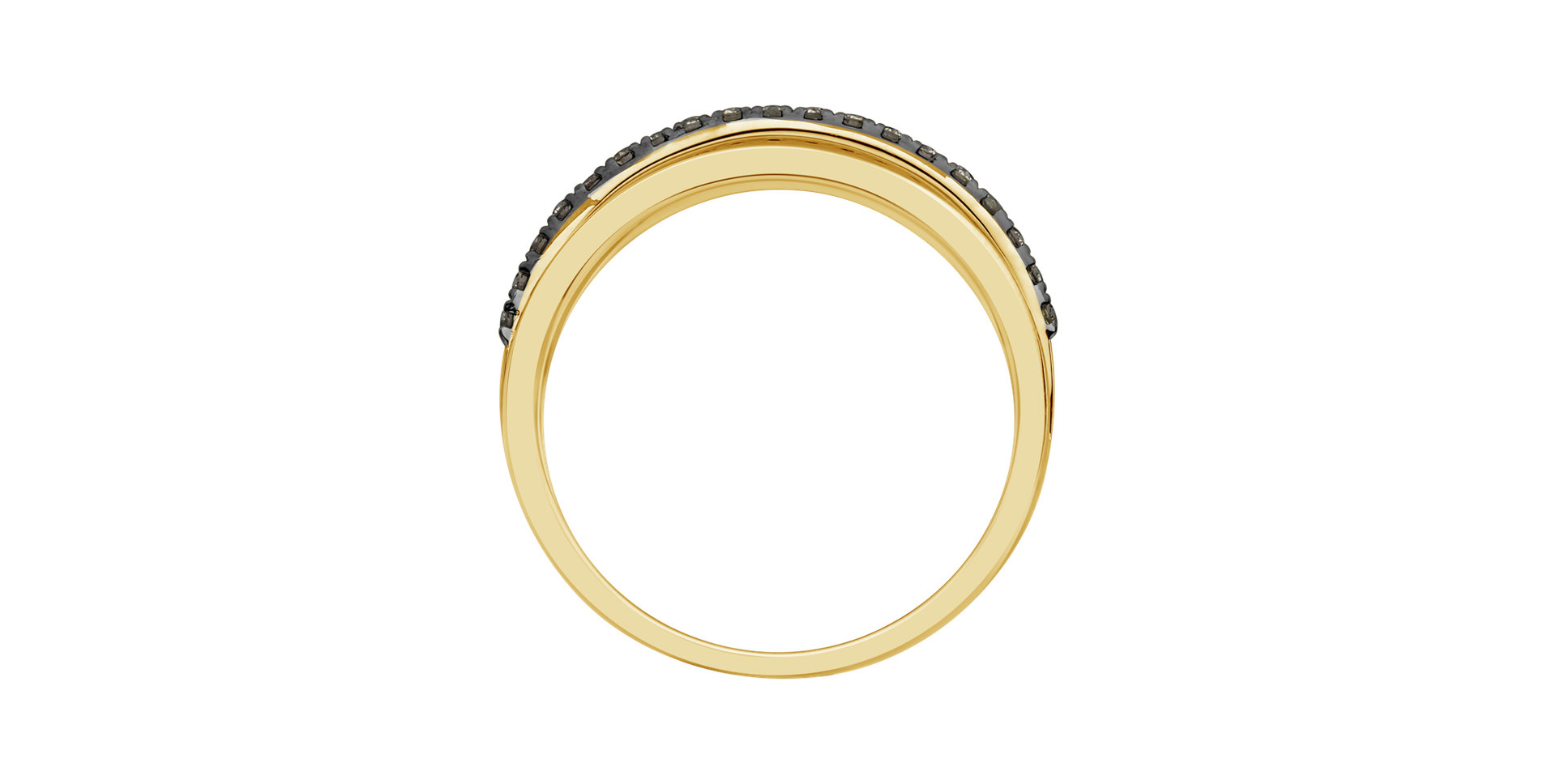 Prsten s hnědými diamanty Breathtaking Line