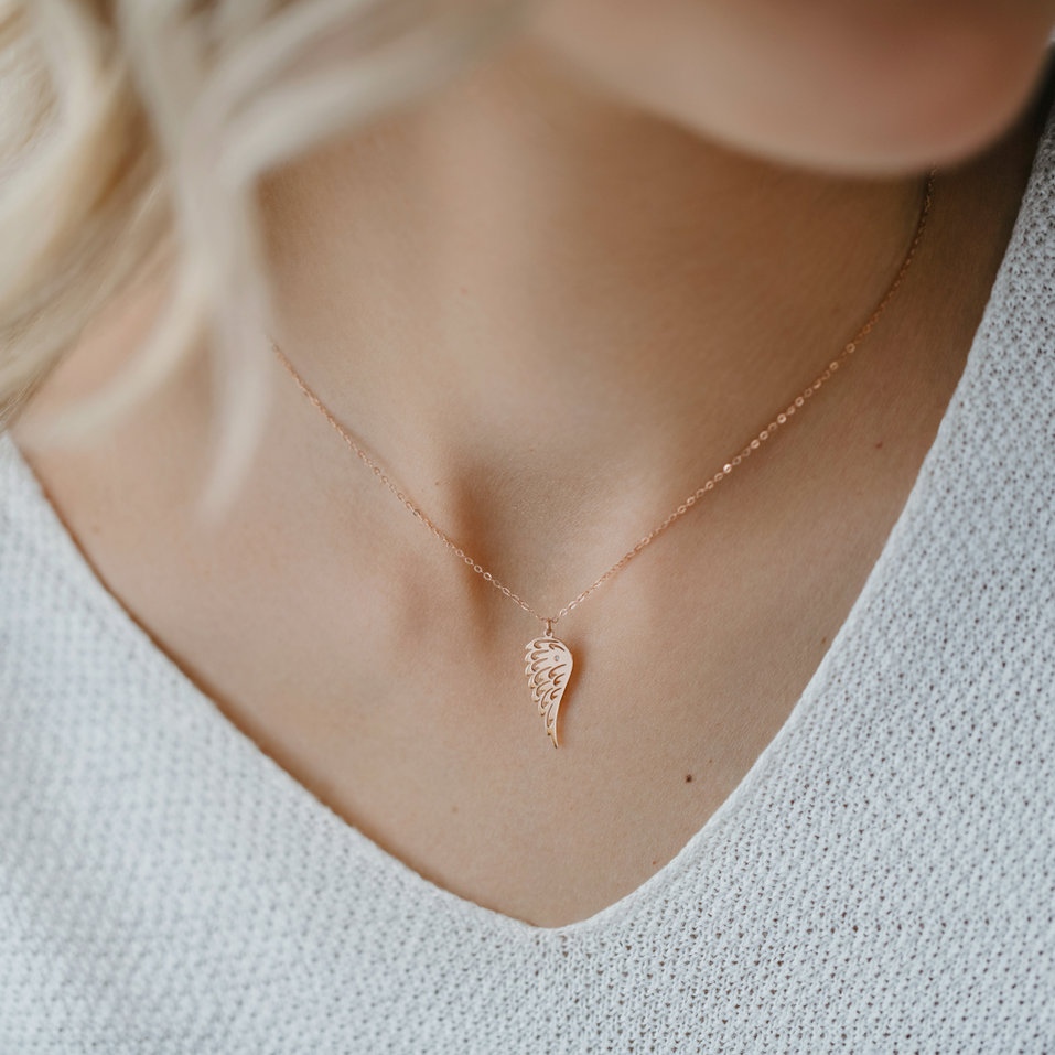 Náhrdelník s diamantem Guardian Wing