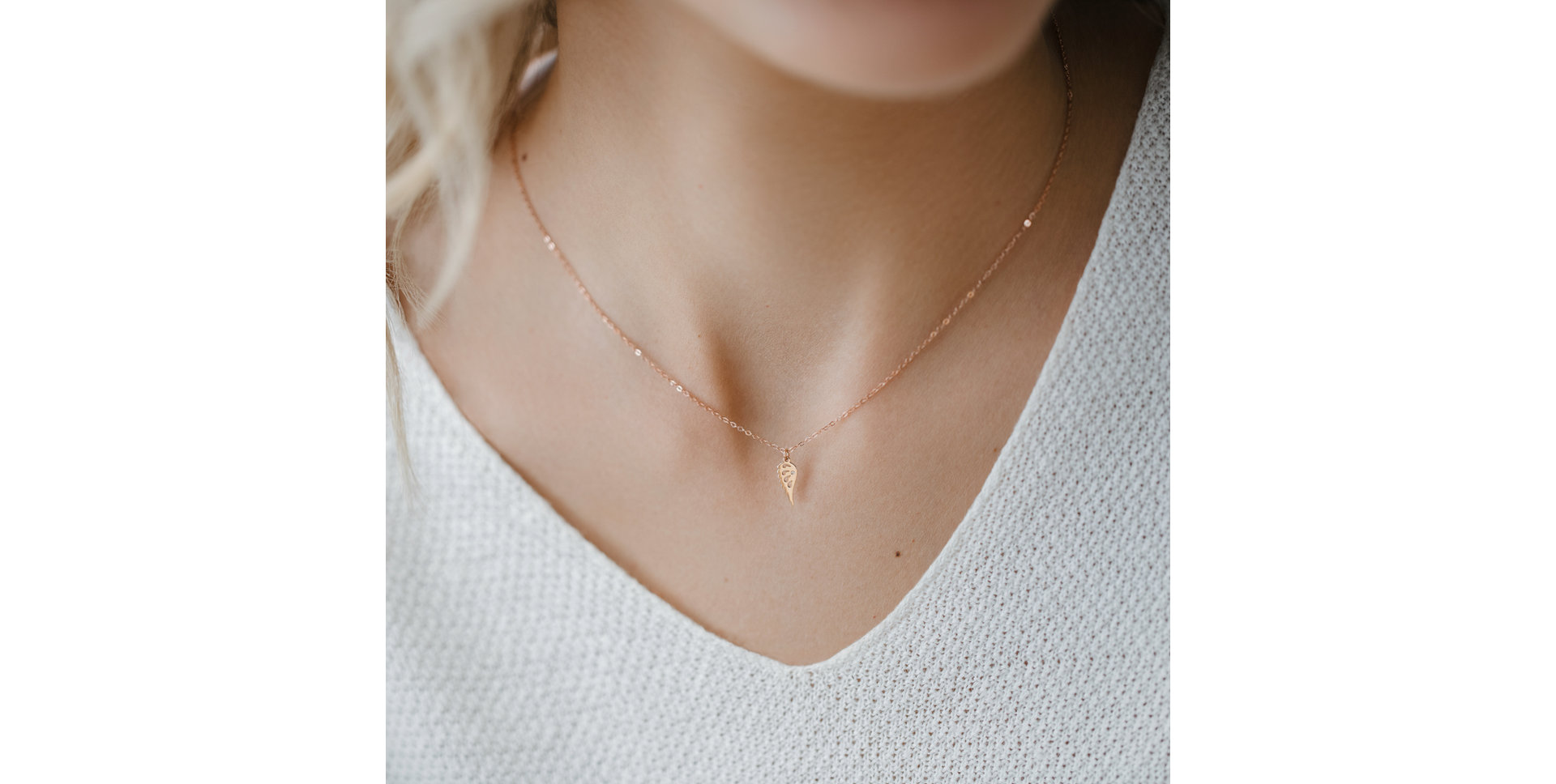 Náhrdelník s diamantem Diamond Wing