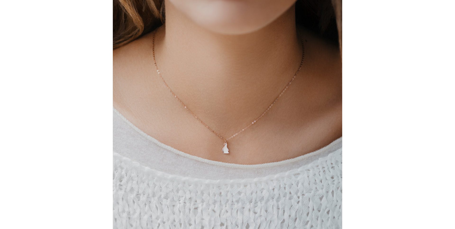 Náhrdelník s diamantem Little Penguin