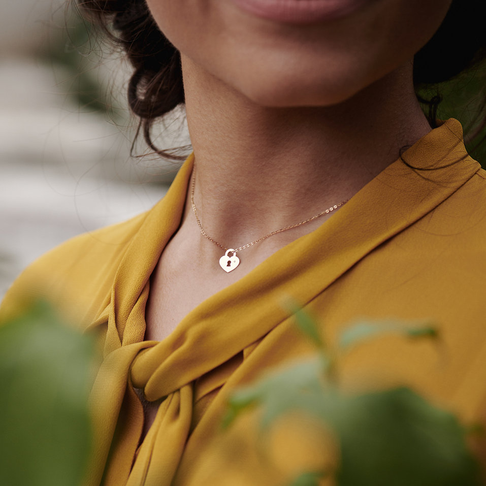Náhrdelník s diamantem Little Love Lock