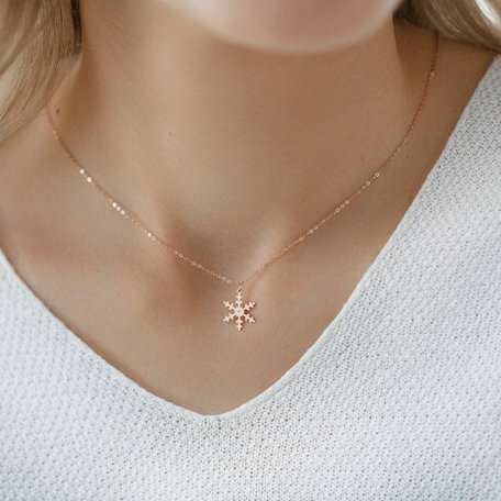 Náhrdelník s diamantem Snowflake