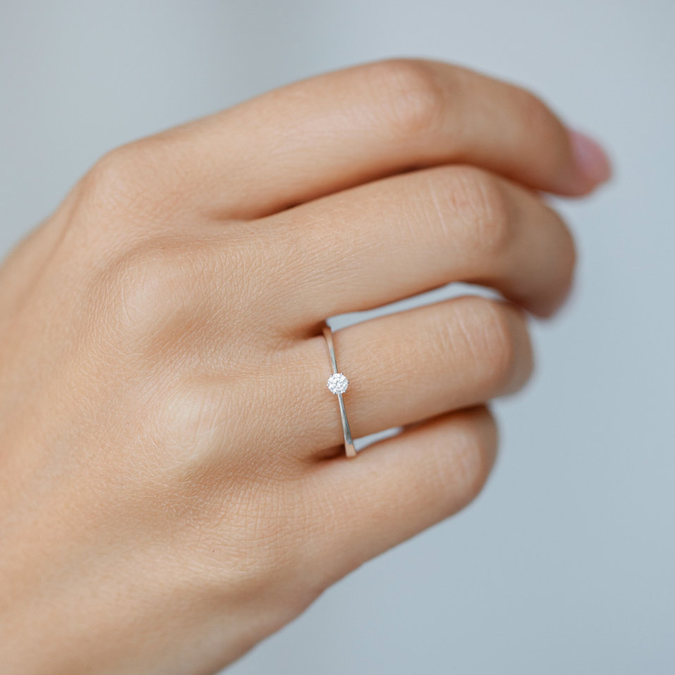 Prsten s diamantem Made with Love