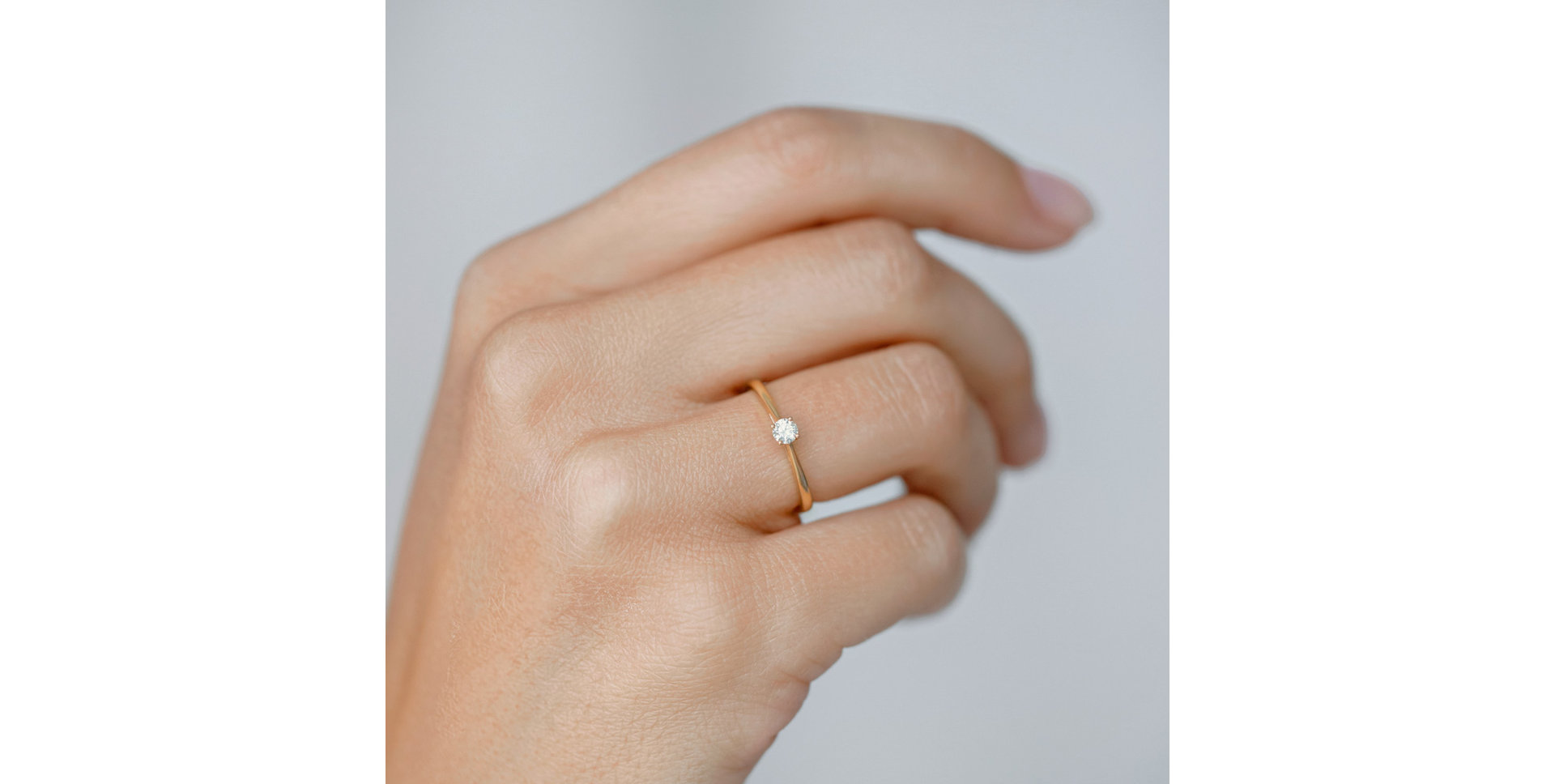 Prsten s diamantem Made with Love