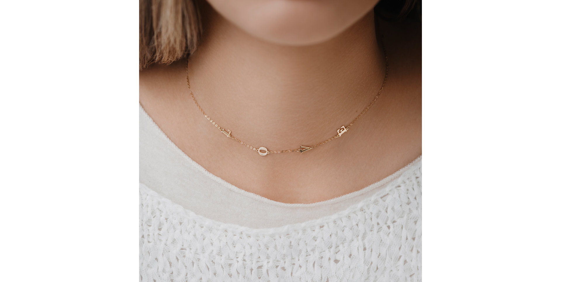 Náhrdelník s diamantem Love Letters