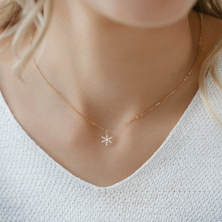 Náhrdelník s diamantem Little Snowflake
