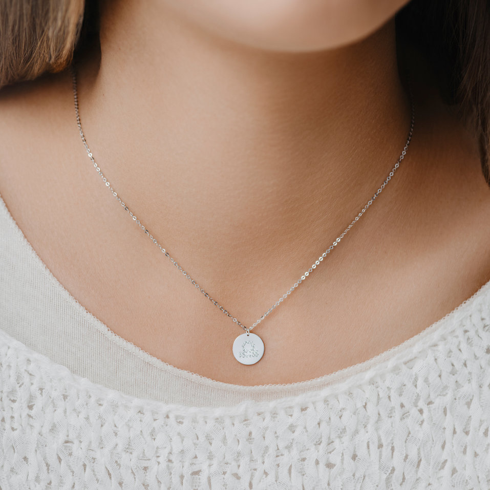 Náhrdelník s diamanty Libra