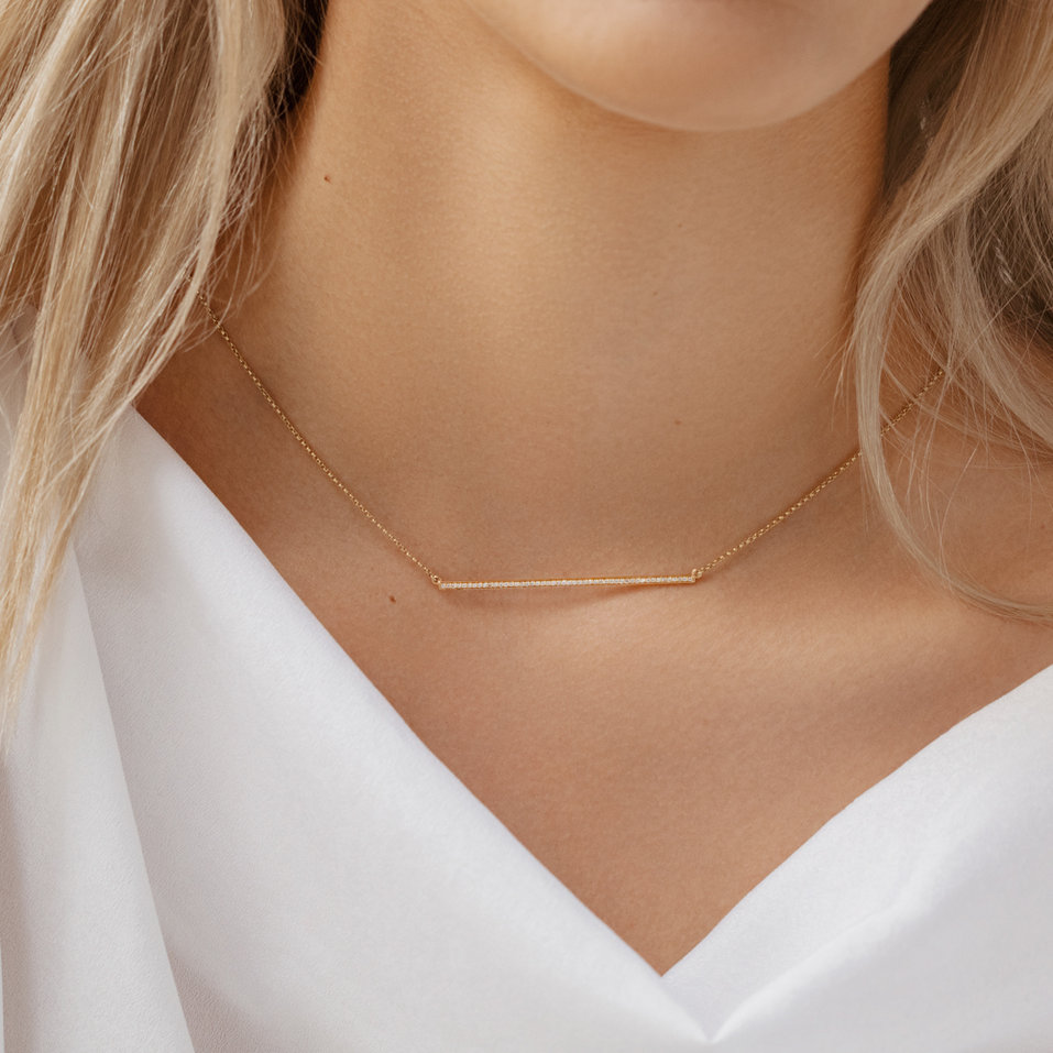 Náhrdelník s diamanty Line