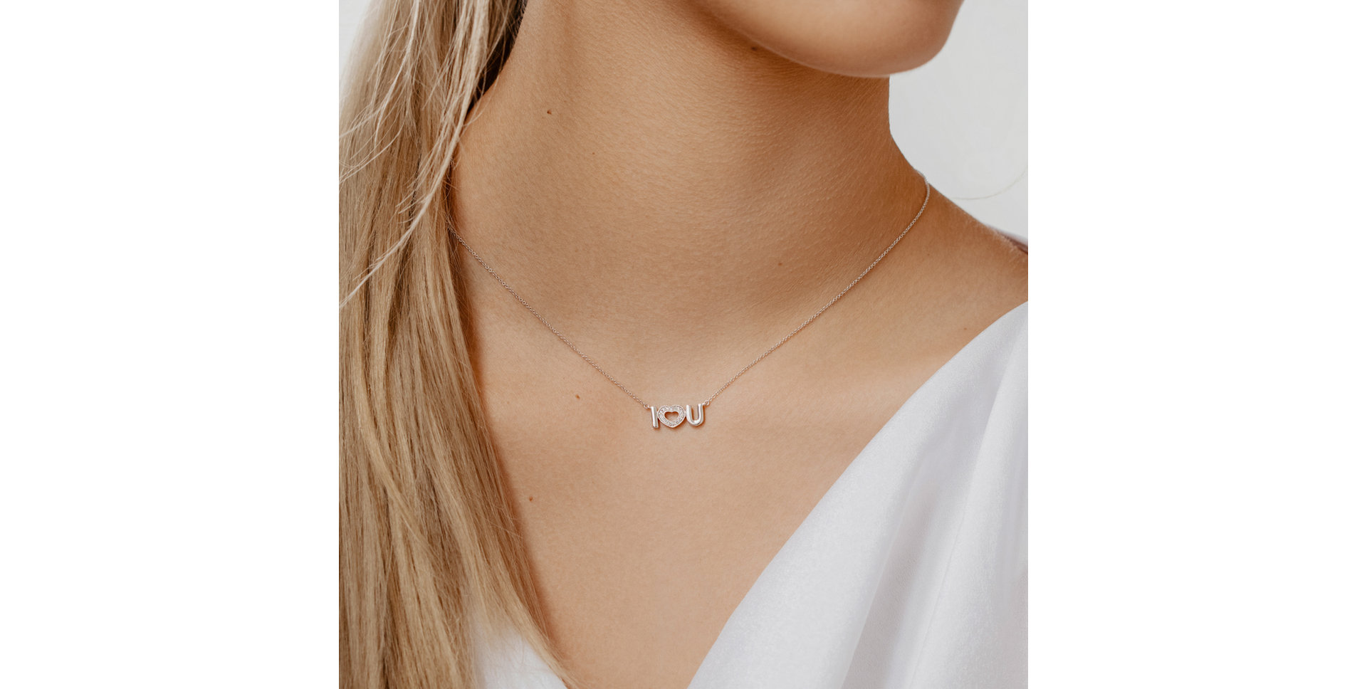 Náhrdelník s diamanty I love You