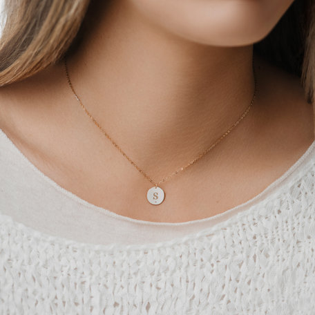 Náhrdelník s diamantem Circle V