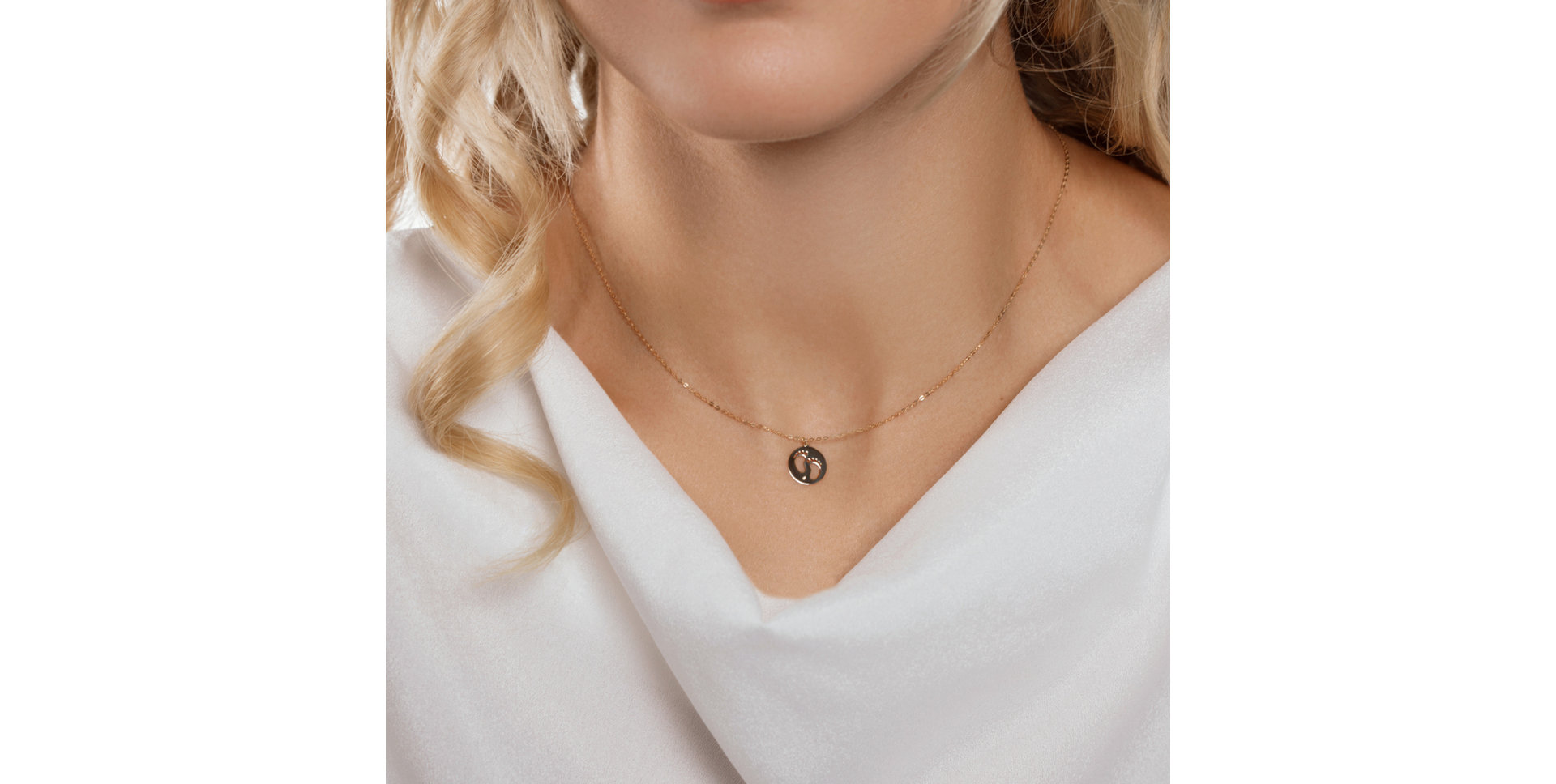 Náhrdelník s diamantem Happy Feet