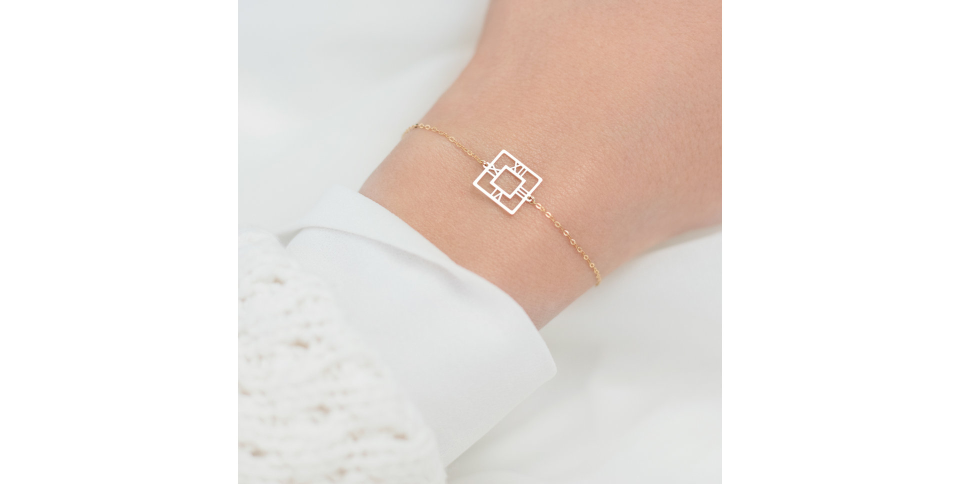 Náramek s diamantem Golden Hour