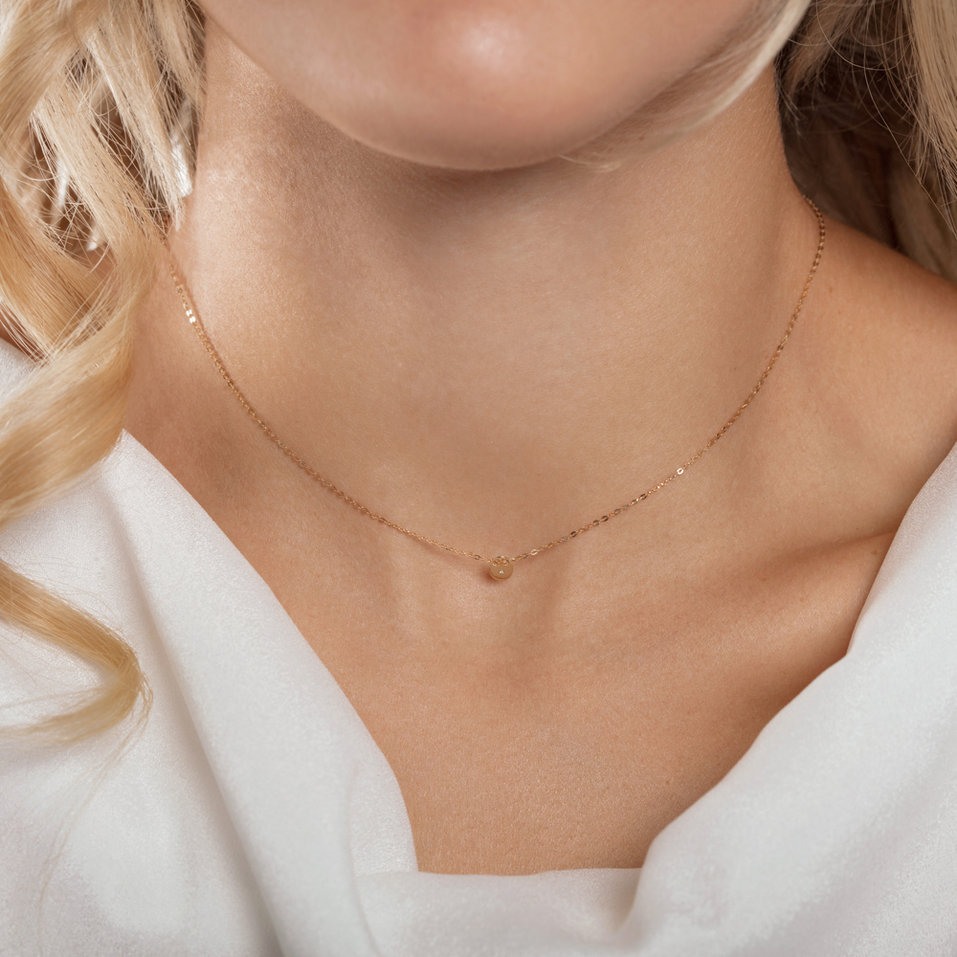 Náhrdelník s diamantem Minimalism