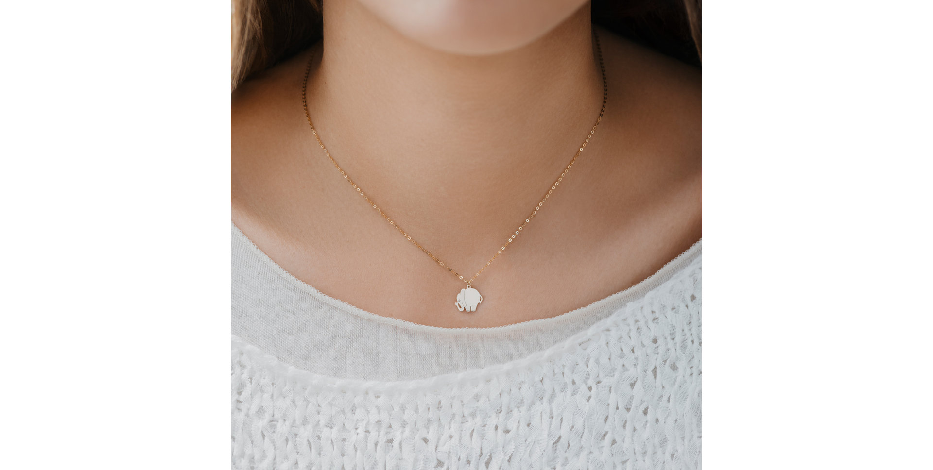 Náhrdelník s diamantem Elephant