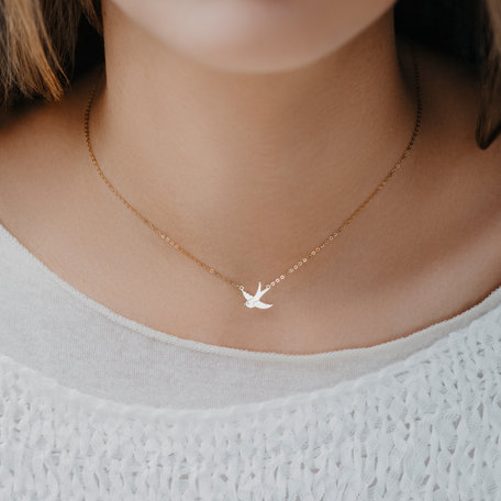 Náhrdelník s diamantem Swallow