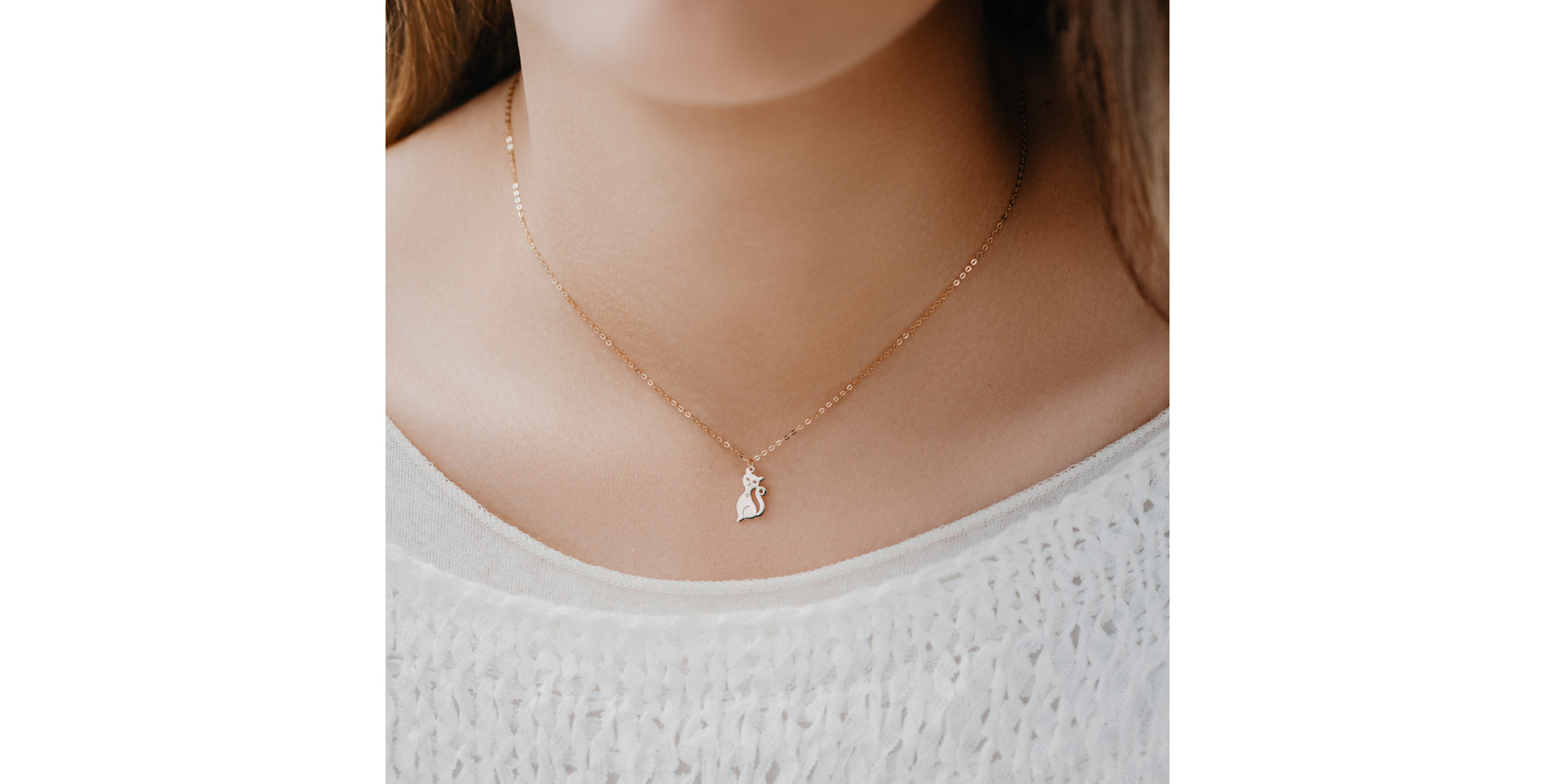 Náhrdelník s diamantem Cat