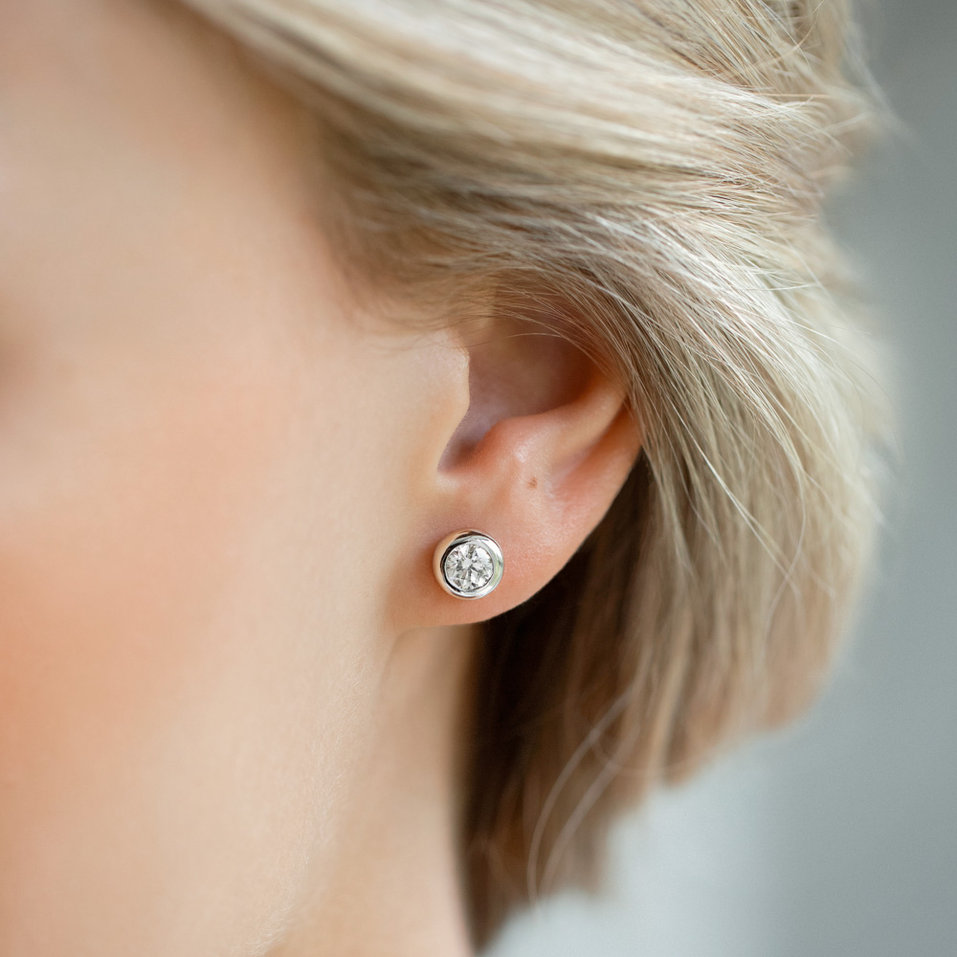 Náušnice s diamantem Sparkling Dots