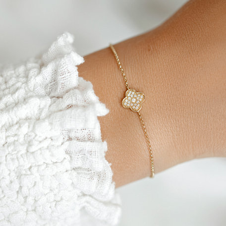 Náramek s diamanty Shiny Clover