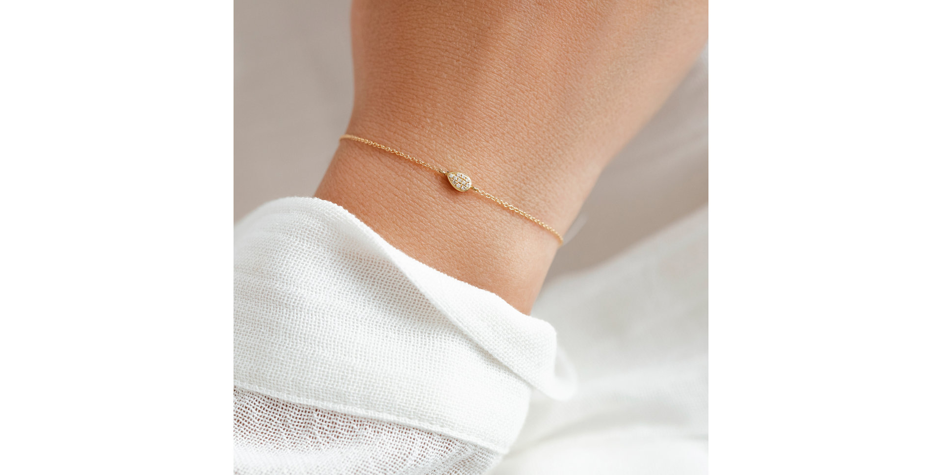 Náramek s diamanty Shiny Drop